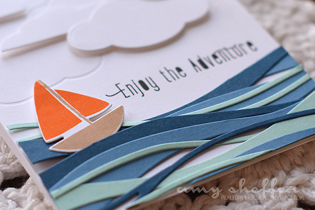 Stamps: Ahoy<br />
<br />
Dies: Ahoy, Cover Plate: Waves, Cover Plate: Blue Skies, Cover...