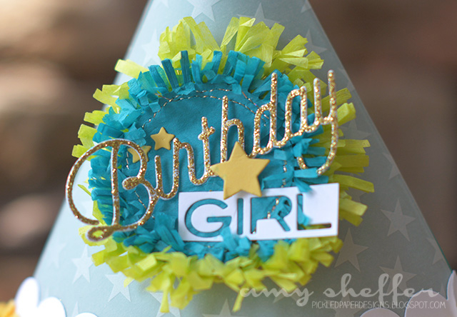DIES: Party Hat, Party Hat Trims, <br />
<br />
PAPER: white, Tropical Teal, Harvest Gold<br...