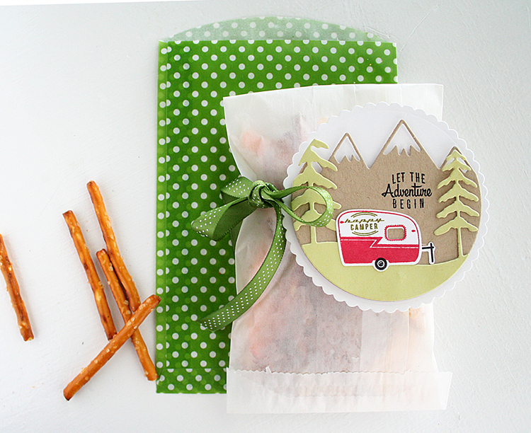 STAMPS: Happy Camper<br />
INK: Pure Poppy, Ripe Avocado, True Black<br />
PAPER: White,...