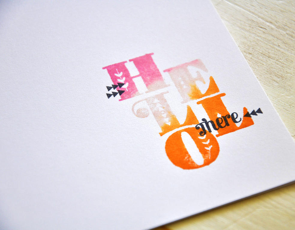 Stamps: Stacked Statements<br />
Ink: Sweet Blush, Orange Zest, Hibiscus Burst, and True...