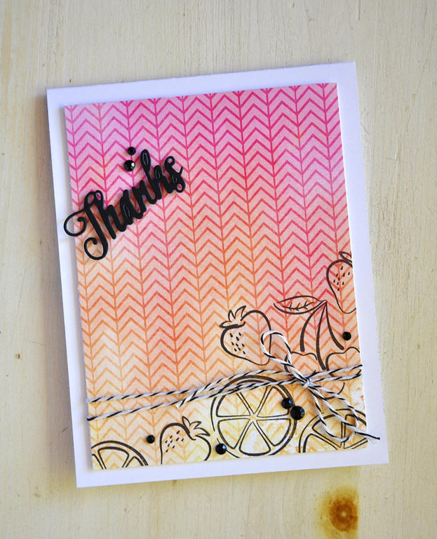 Stamps: Make It Market Mini Kit- Still Life: Summer<br />
Ink: True Black<br />
Cardstock:...