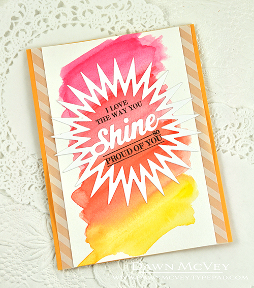 Paper: striped vellum, stamper&#039;s select white, watercolor paper, summer sunrise<br />...