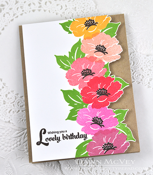 Paper: stamper&#039;s select white, kraft<br />
Stamps: Vintage Linens<br />
Ink: summer...
