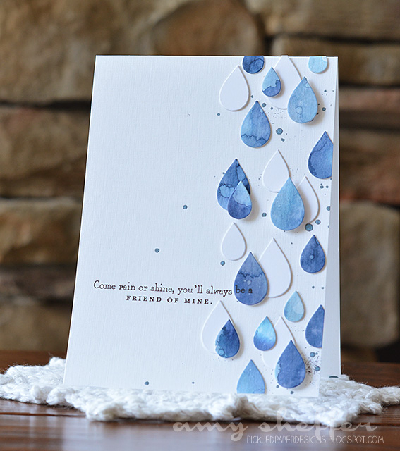 STAMPS: Rainy Day Sentiments<br />
<br />
DIES: Rainy Day Cover Plate<br />
<br />
INK: True...