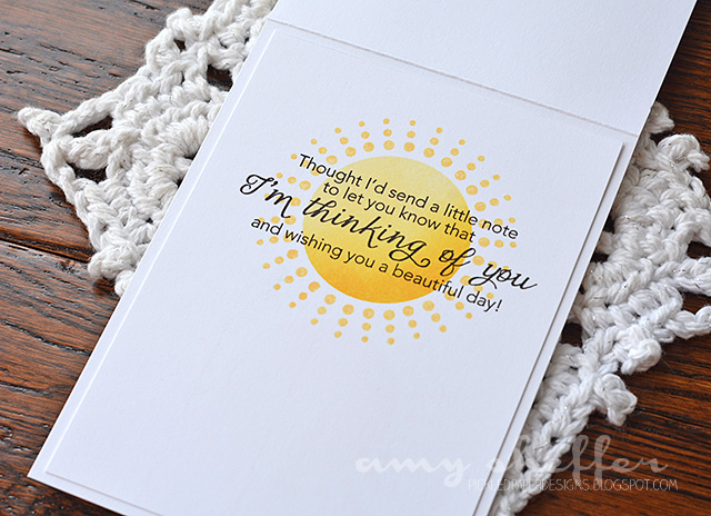STAMPS: Enclosed: Sun<br />
<br />
DIES: Enclosed: Sun, Blue Skies<br />
<br />
INK: True...