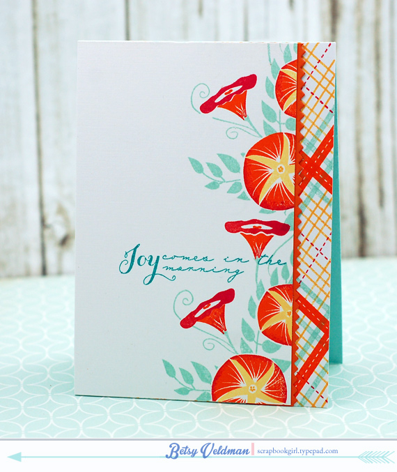 stamps: morning by morning, plaid builder<br />
ink: pure poppy, orange zest, harvest gold,...