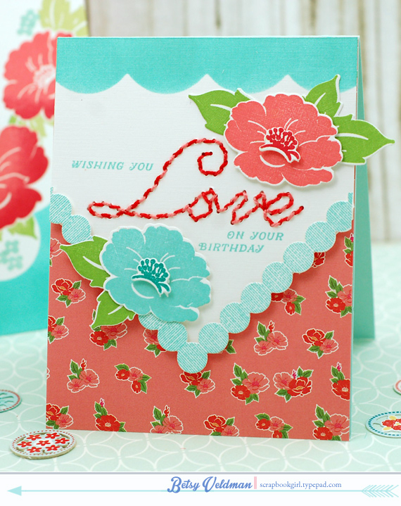 stamps: vintage linens, embroidered borders, garden gild<br />
ink: pure poppy, berry sorber,...