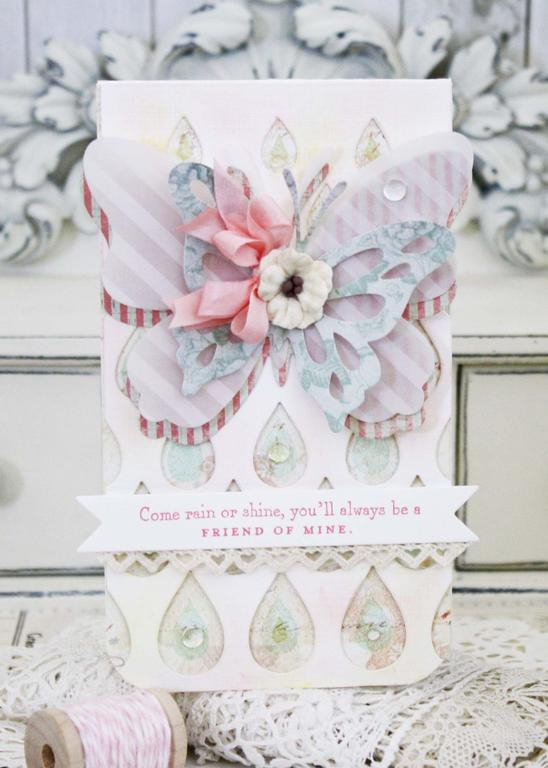 Papertrey Ink Supplies Used:<br />
Stamps:<br />
Tucked In:  Thinking of You, Rainy Day...