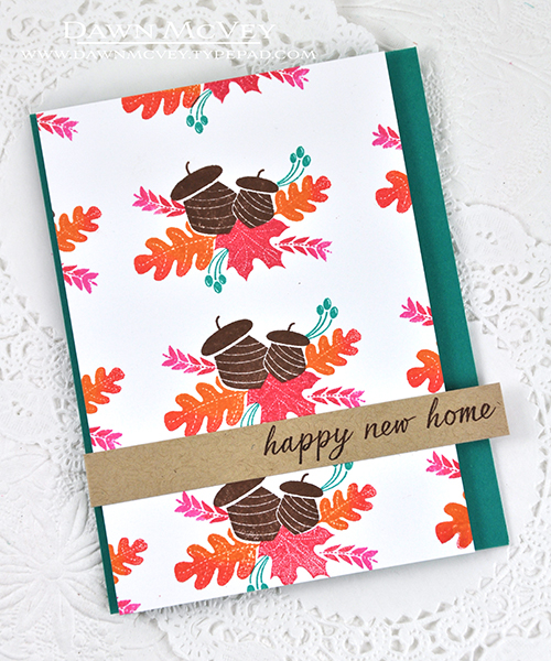 Paper: stamper&#039;s select white, kraft, tropical teal<br />
Stamps: Quilted: Autumn, Tucked...