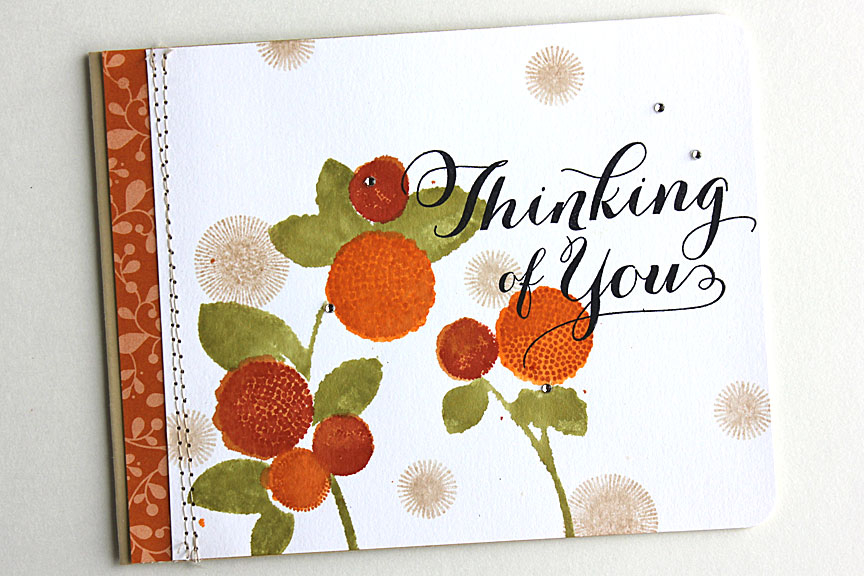 size: 5 1/2" x 4 1/4"<br />
<br />
stamps: Fall Florals, Graceful Greetings<br />...