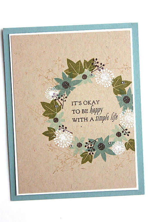 size: 4 1/4" x 5 1/2"<br />
<br />
stamps: Twig Wreath<br />
<br />
ink: Dark...