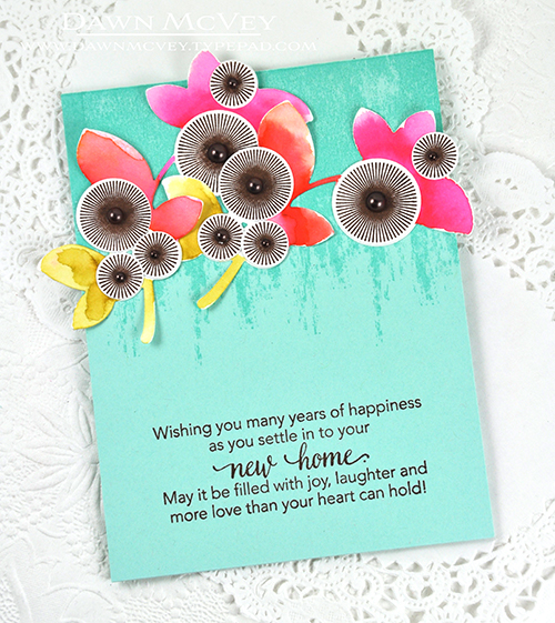 Paper: stamper&#039;s select white, aqua mist, watercolor card stock<br />
Stamps: Fall...