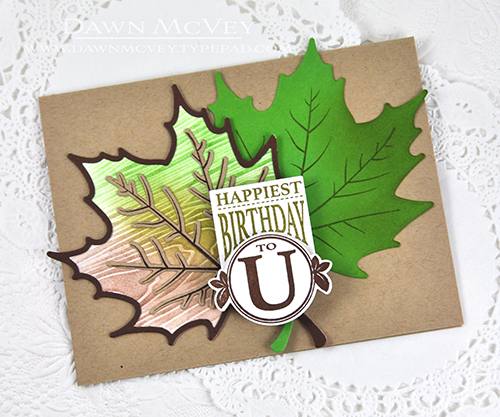 Paper: stamper&#039;s select white, new leaf, dark chocolate, kraft<br />
Stamps: Enclosed:...