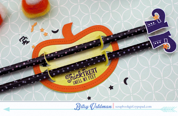 stamps:  make it market mini kit: halloween pin-ups<br />
ink:  royal velvet, limeade ice<br />...