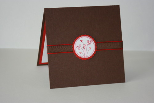 This is the front of a very simple little thank you card using Simple Little Things (anniversary...