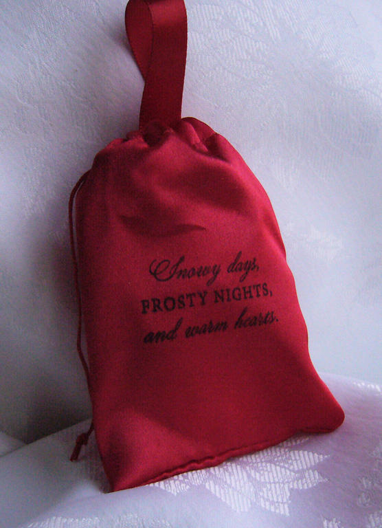 Close up of ornament inside the bag