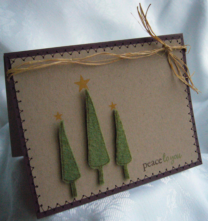 Used the wool felt for the trees!