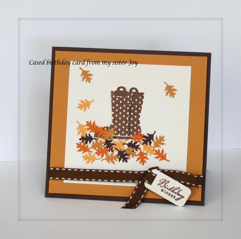 Fun fall birthday card from my sister.