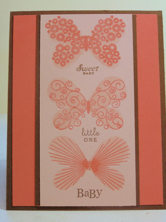 This is a card I made as a mock up for a baby announcement for triplets.  Don&#039;t look at the...