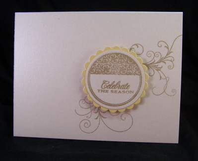 Silent Night card to match<br />
<br />
A simple card to match our stocking stuffer gift!<br...