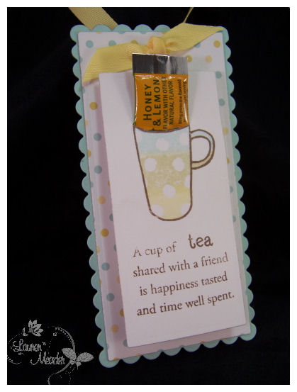 Tea Time door hanger gift<br />
<br />
This little green tea packet is the perfect little gift...