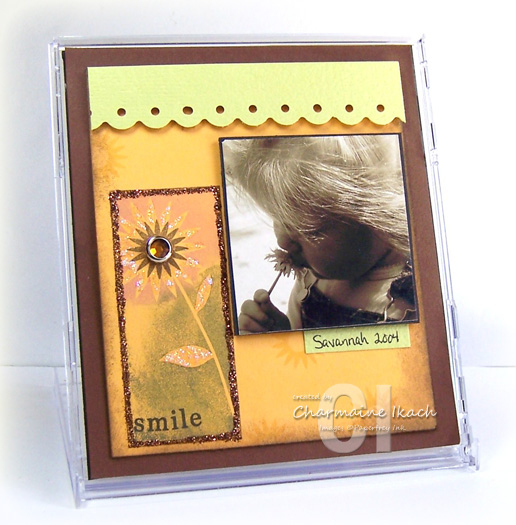 Stamps:  Text Boxes (PTI)<br />
Paper:  Summer Sunrise, Dark Chocolate (PTI), celery...