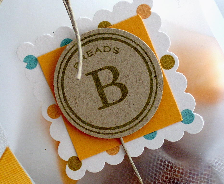 Zucchini Muffin recipe, card, and gift bag for neighbor