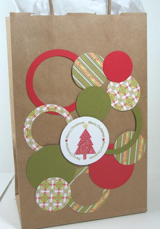 Stamps:  2008 Holiday Tag Collection, Borders and Corners Circle<br />
Ink:  Ripe Avocado, Pure...
