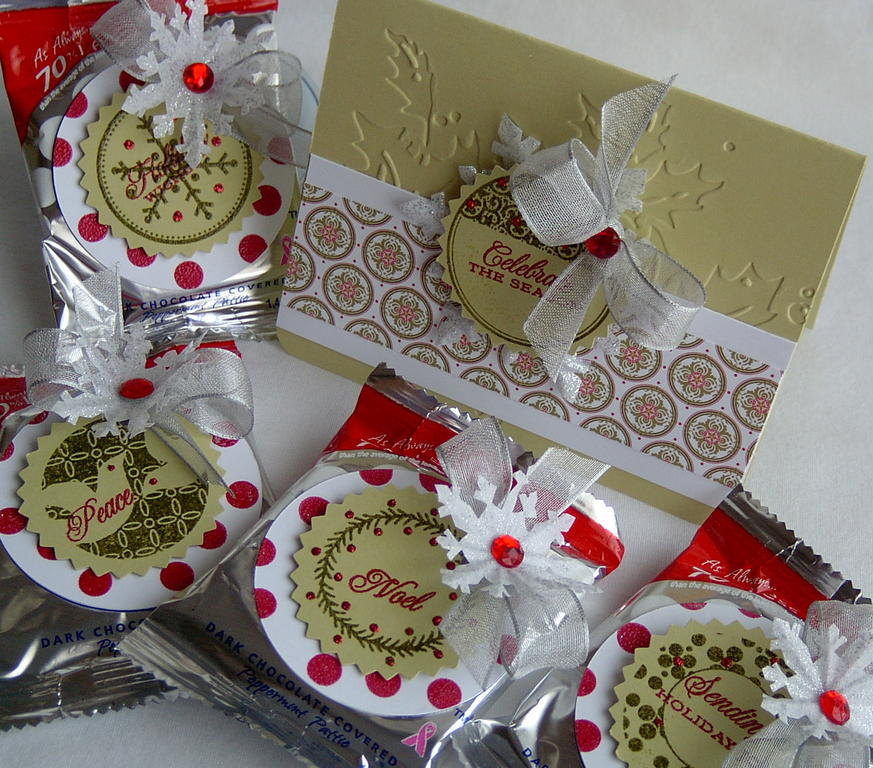 Holiday Tags - Celebrate the Season card and peppermint patty treats