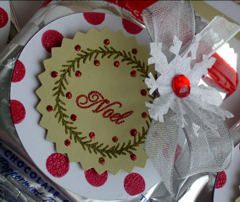 Holiday Tags - Celebrate the Season card and peppermint patty treats