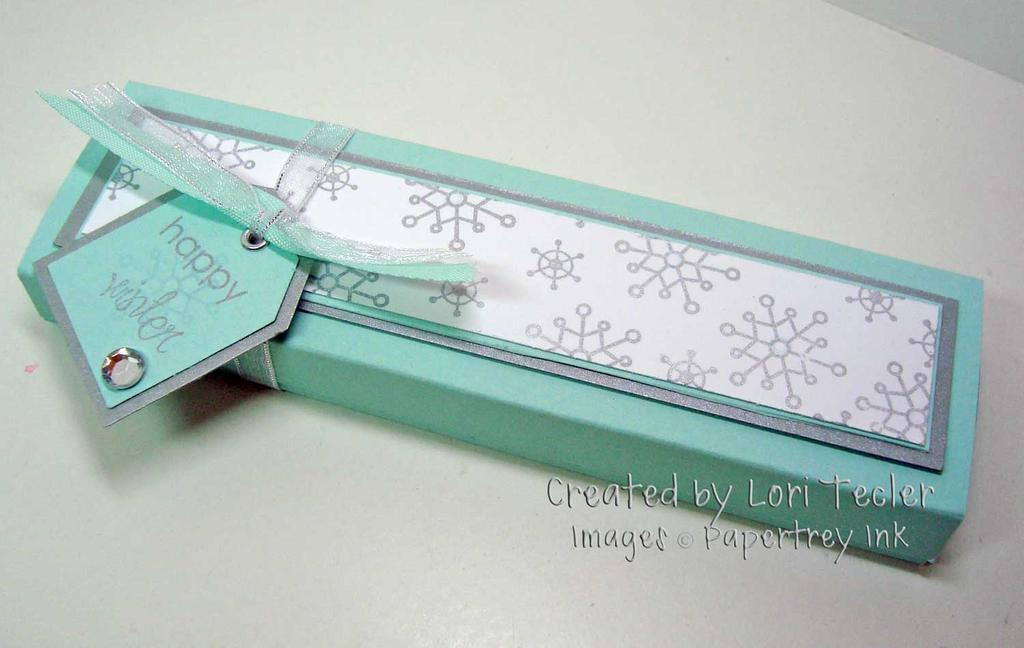 Winter Candle Box - closed<br />
Slide-top box holds 4 tealights; created with PTI's...