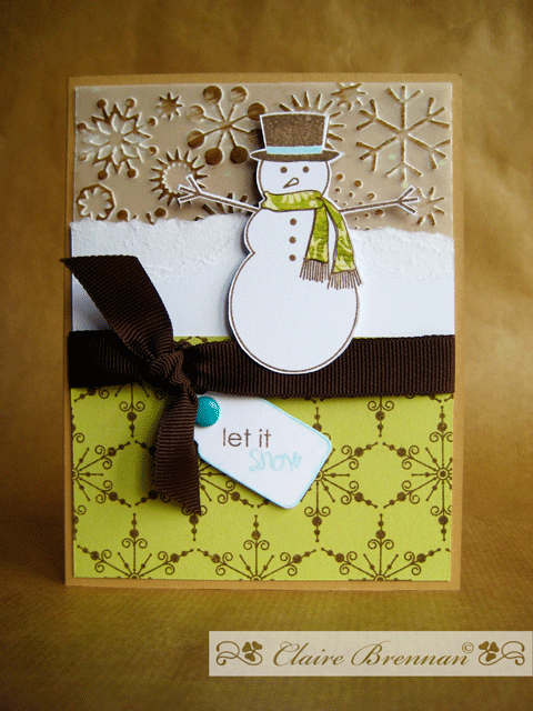 Little card with Made of snow