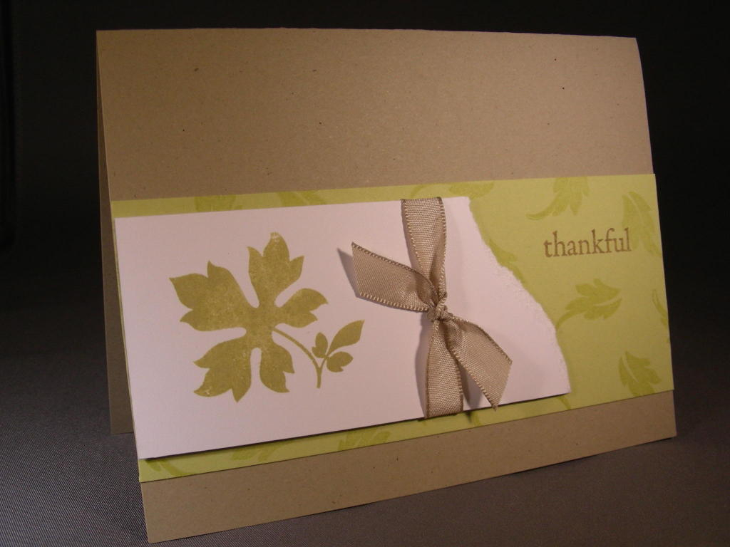 I made this for the Loonie Stamper&#039;s Challenge #9 - colors were Spring Moss, Kraft, and...