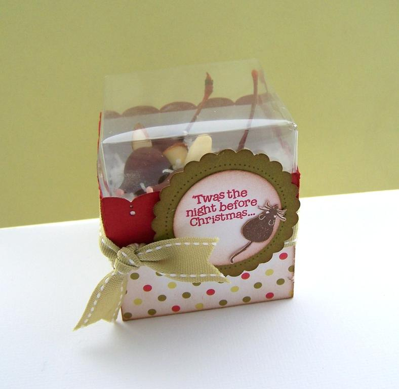 Stamps- 2008 Holiday Tag collection. Ink- Ripe Avocado, Dark Chocolate, Pure Poppy. Cardstock-...