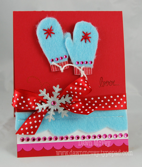 Paper: pure poppy, stamper's select white, SU! pink passion<br />
Stamps: Snowfall,...