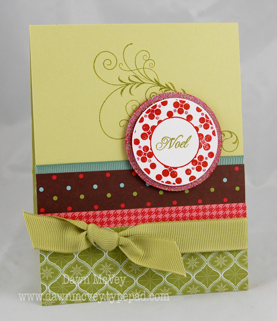 Paper: spring moss, pure poppy, stamper's select white; SU! DS patterned paper-holiday...
