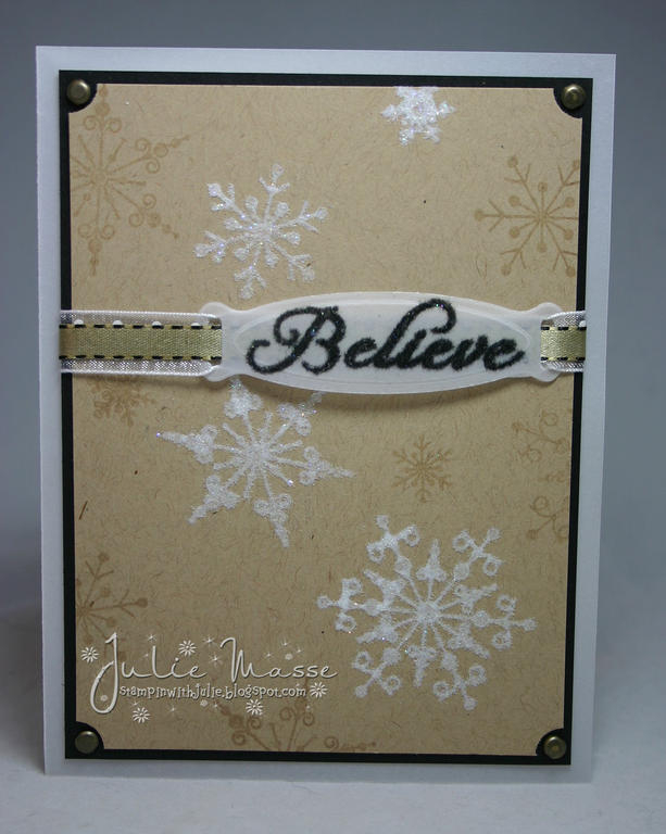 I love the snowflakes from Snowflake  Serenade - so elegant!! I used some pretty Fun Flock mixed...
