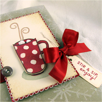 Sip, Stir, and Enjoy detail<br />
<br />
I created a card with a box in the front cover for...