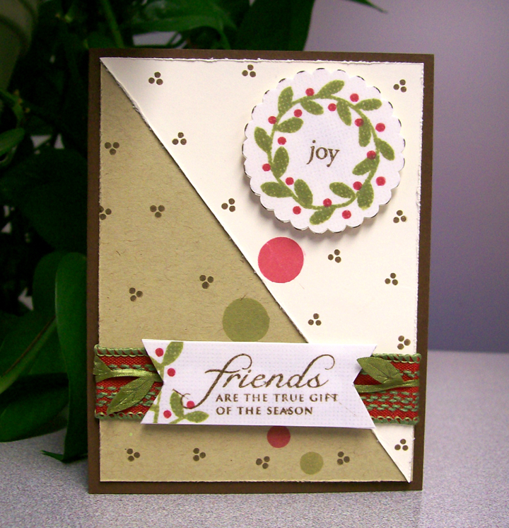 I combined elements from Rustic Branches, Believe, Out on a Limb, and Polka Dot basics for this...
