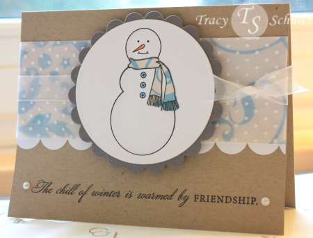 Wintery card using a sketch from the 2 Sketches 4 You blog.