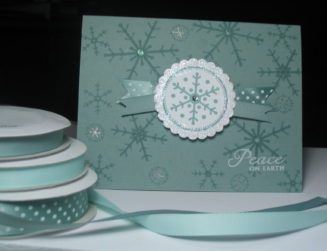 Just playing quickly with the new sets and papers and ribbons...oh my!  I was pleased to note...