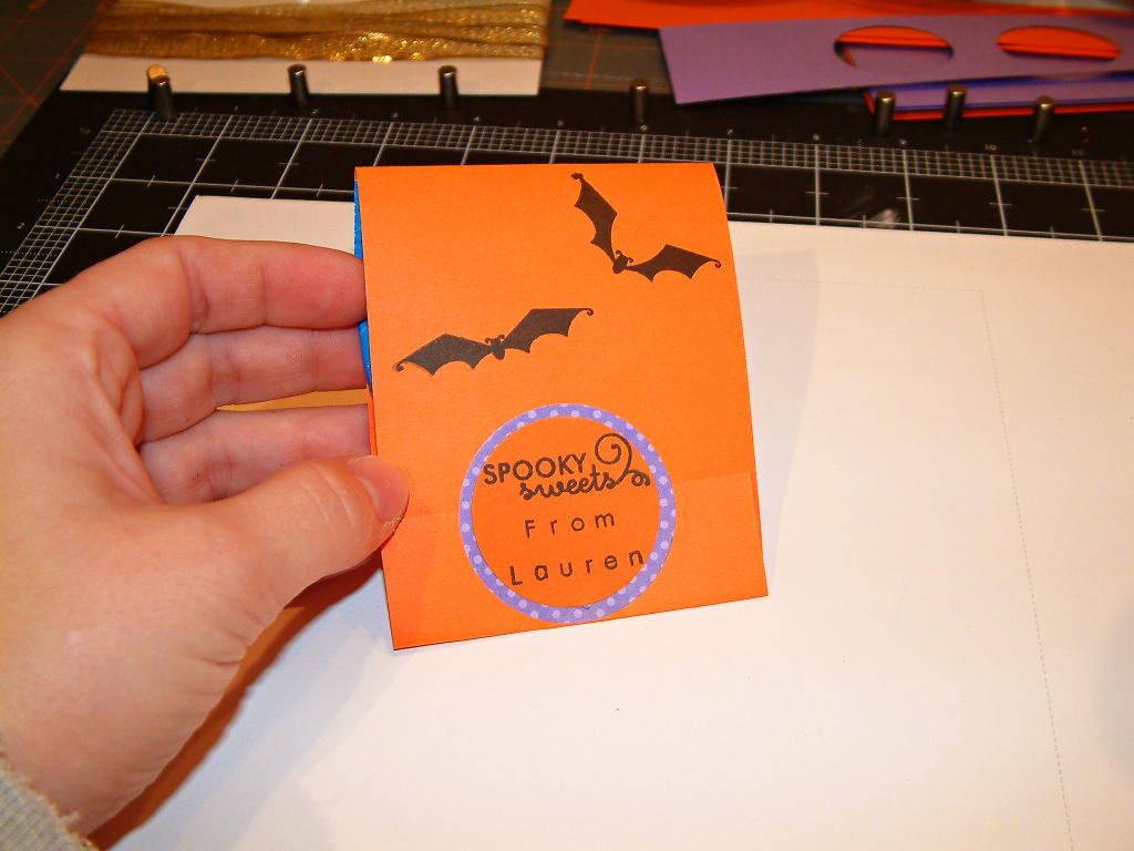 Halloween treats for daycare.<br />
CS: SU<br />
Stamps: PTI Spooky Sweets and Simple...