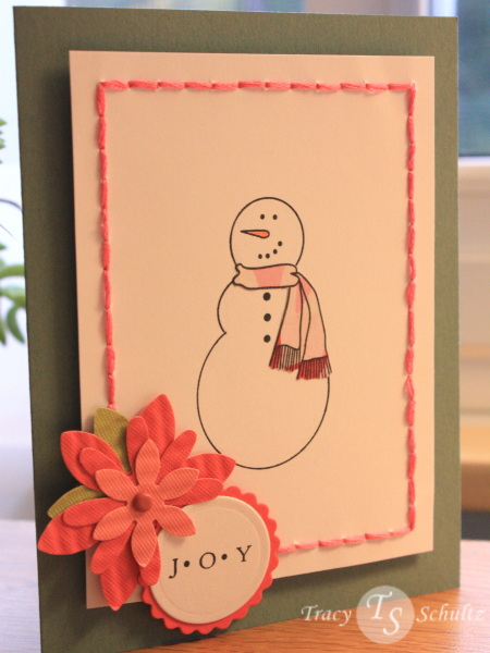 Non-trad holiday card with some stitching.