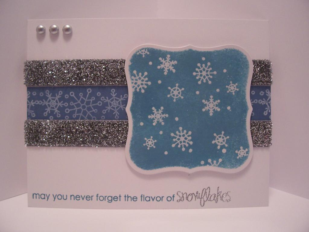 playing with my new label one nestabilities and rustic snowflakes