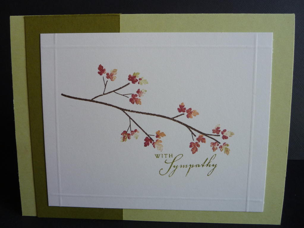 Stamps:  OUt on a Limb<br />
CS:  Spring moss, vanilla, ripe avocado<br />
Ink: chocolate,...