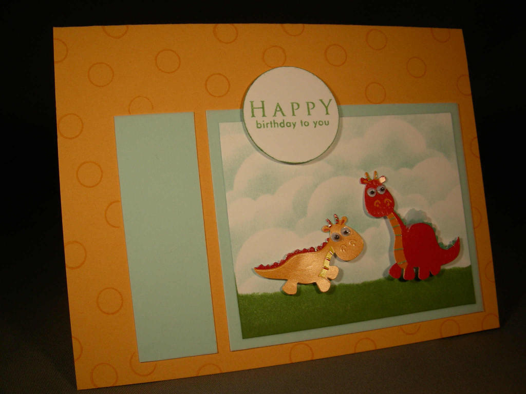I don&#039;t normally use stickers on my cards but when I saw these cute little dinosaurs at my...