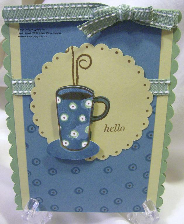 CMWC31 card by Sara Paschal I love the video tutorial on how to create a border punched edge on...