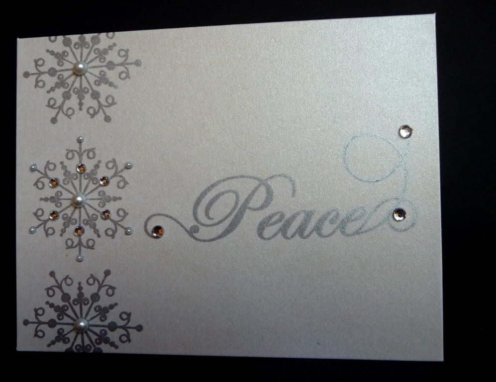 Christmas card featuring Snowflake Serenade<br />
Stuff:  shimmer card by marcella by K,...