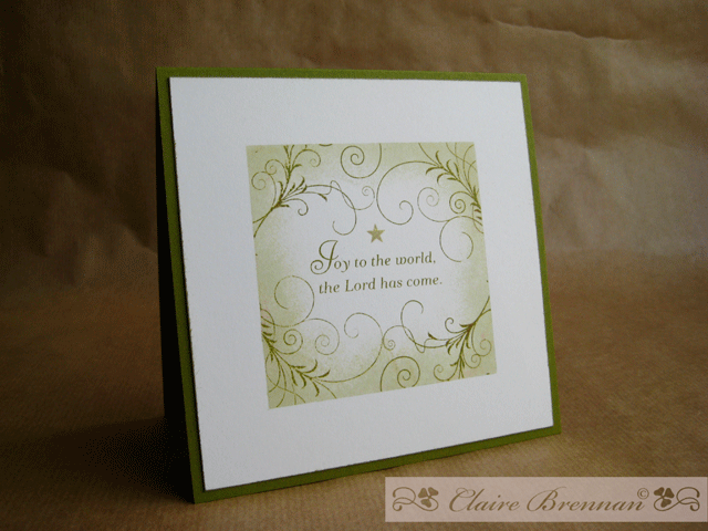 I used the Silent Night stamp set for this simple card - The fabulous flourish and the sentiment...