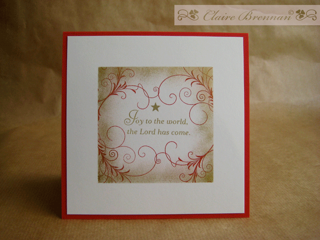 The same card in gold and pure poppy - ssooo easy to make.